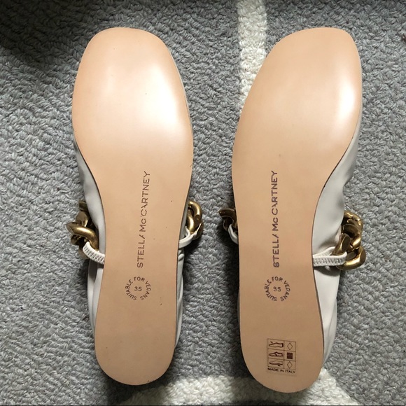 Stella McCartney Falabella Chunky Chain Ballet Flats- Cream - Picture 11 of 12